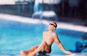 peter in green bathers